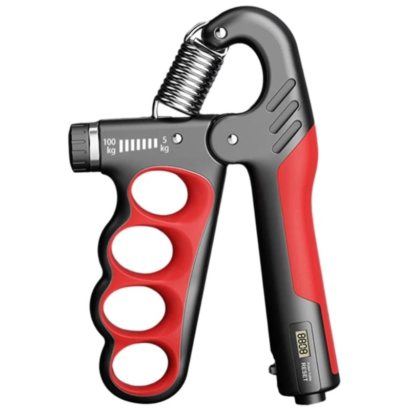 Premium Hand Grip Strengthener Adjustable 5 to 100kg with Counter Steel Spring Gripper Non Slip Handle Wrist Forearm Trainer Portable for Gym Home Daily Use