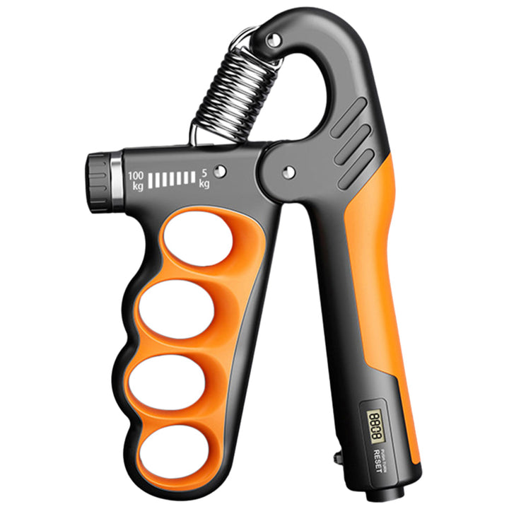 Premium Hand Grip Strengthener Adjustable 5 to 100kg with Counter Steel Spring Gripper Non Slip Handle Wrist Forearm Trainer Portable for Gym Home Daily Use