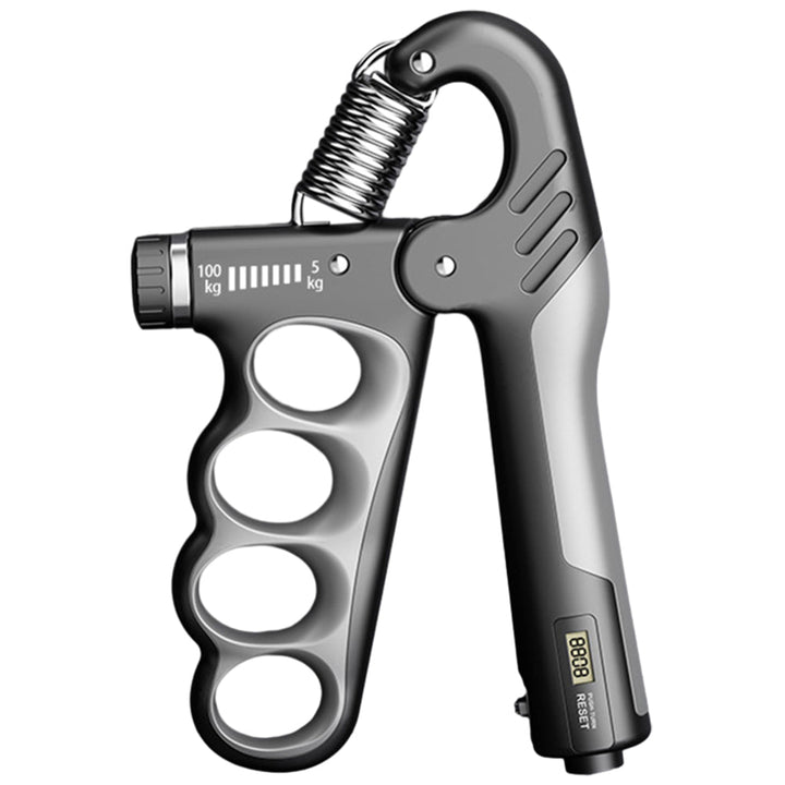 Premium Hand Grip Strengthener Adjustable 5 to 100kg with Counter Steel Spring Gripper Non Slip Handle Wrist Forearm Trainer Portable for Gym Home Daily Use
