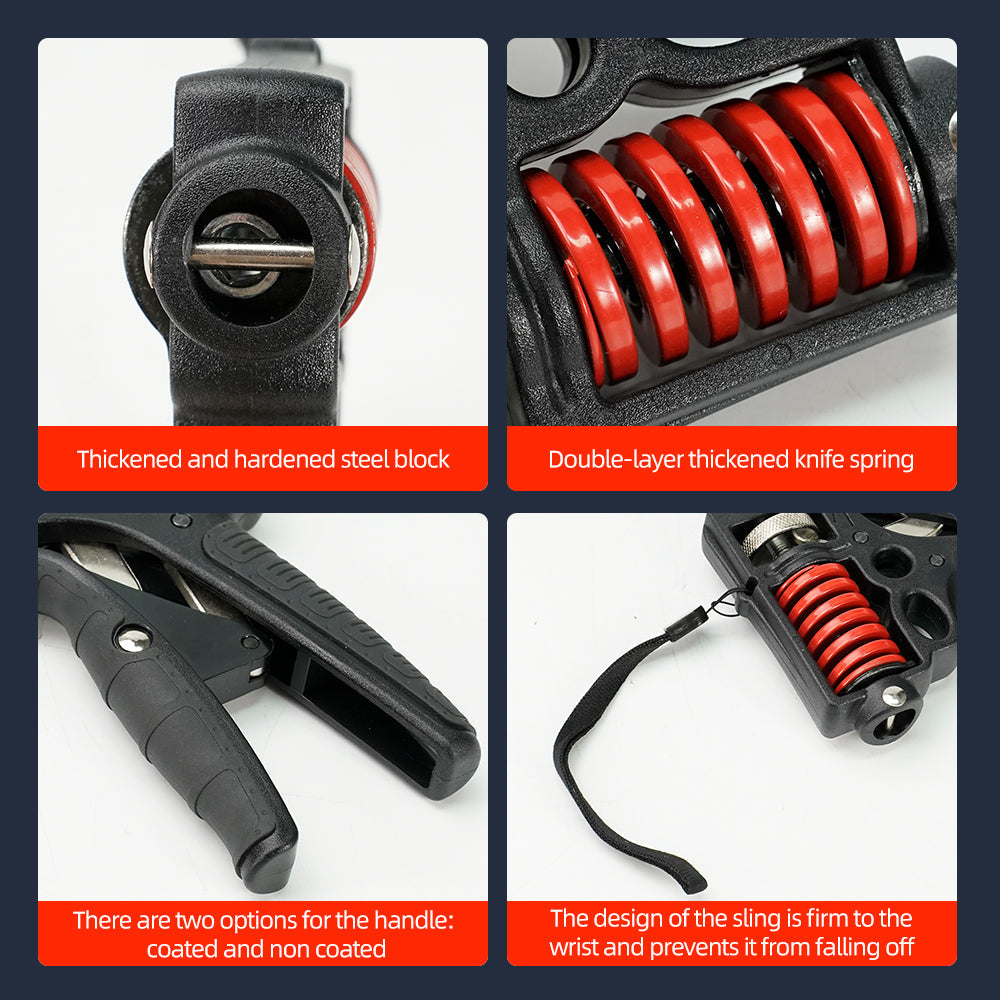 Premium Hand Grip Strengthener Adjustable 5 to 165kg Steel Spring Gripper Wrist Trainer Forearm Hand Exerciser Portable for Gym Home Travel Daily Use