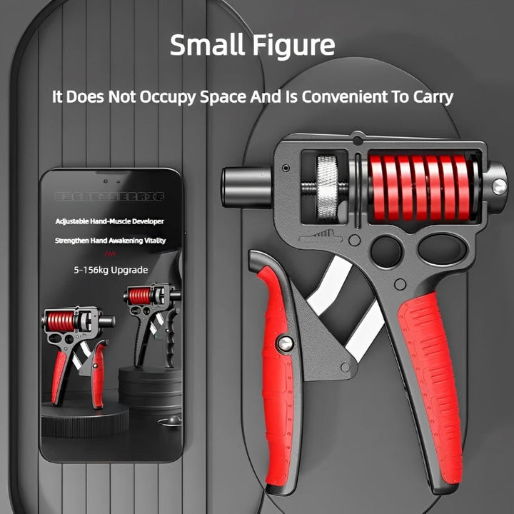 Premium Hand Grip Strengthener Adjustable 5 to 165kg Steel Spring Gripper Wrist Trainer Forearm Hand Exerciser Portable for Gym Home Travel Daily Use