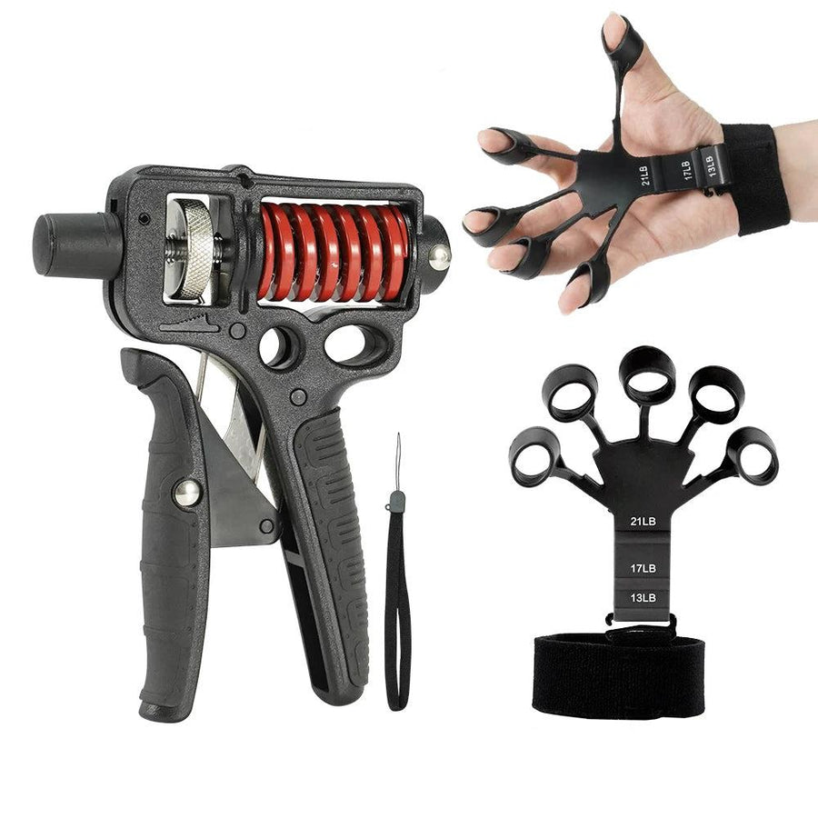 Premium Hand Grip Strengthener Adjustable 5 to 165kg Steel Spring Gripper Wrist Trainer Forearm Hand Exerciser Portable for Gym Home Travel Daily Use