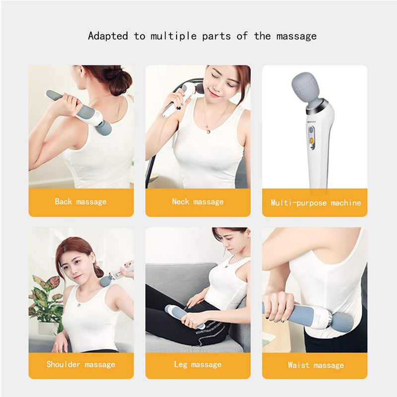Premium Handheld Electric Massager Vibration Wand USB Rechargeable 5 Modes Cordless Muscle Massager for Neck Back Shoulders Home Gym Travel Daily Use