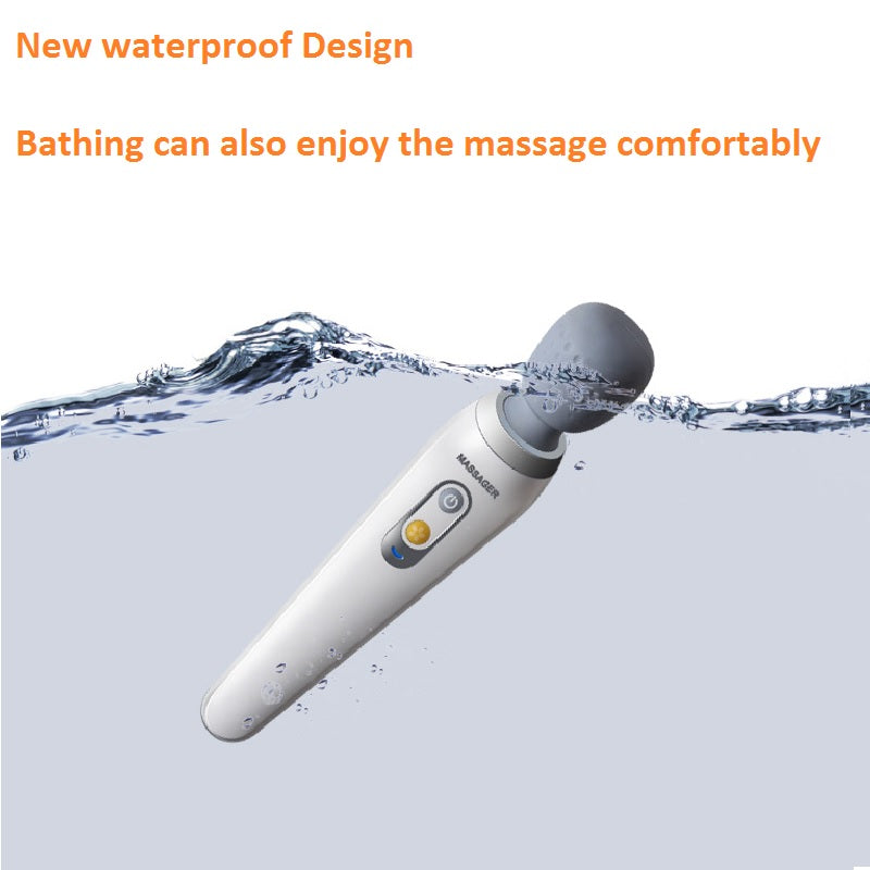 Premium Handheld Electric Massager Vibration Wand USB Rechargeable 5 Modes Cordless Muscle Massager for Neck Back Shoulders Home Gym Travel Daily Use