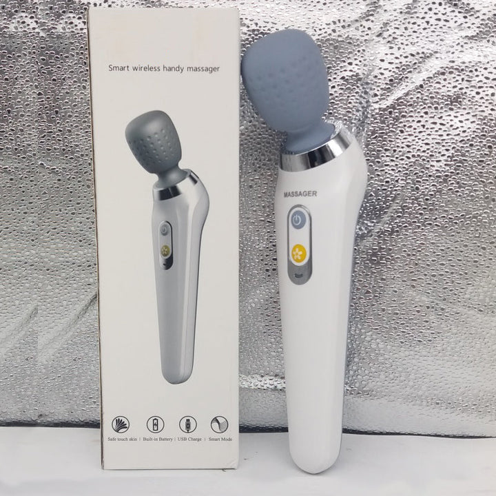 Premium Handheld Electric Massager Vibration Wand USB Rechargeable 5 Modes Cordless Muscle Massager for Neck Back Shoulders Home Gym Travel Daily Use