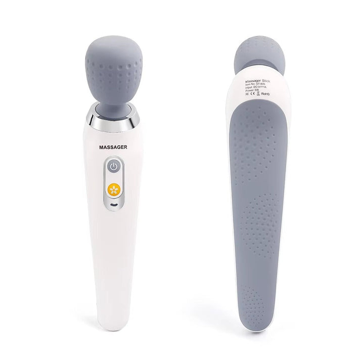 Premium Handheld Electric Massager Vibration Wand USB Rechargeable 5 Modes Cordless Muscle Massager for Neck Back Shoulders Home Gym Travel Daily Use
