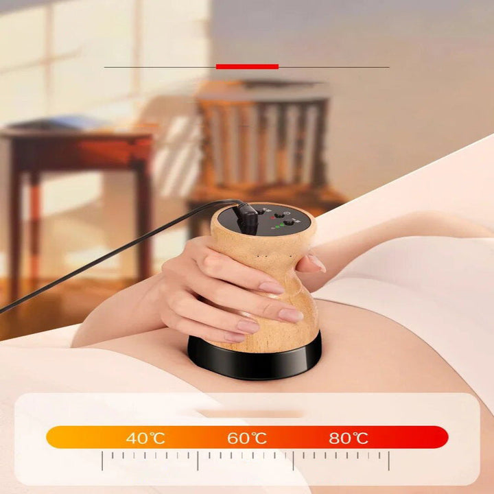 Premium Heated Gua Sha Massager Bian Stone Electric Massage Tool Adjustable Heat 45 to 75C Portable Body Massager for Back Waist Home Spa Daily Use
