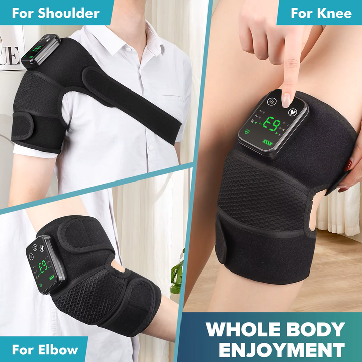 Premium Heated Shoulder Pad Vibration Massager Adjustable Heat Levels 5000mAh USB Rechargeable Shoulder Wrap for Home Gym Work Daily Use Comfort Fit