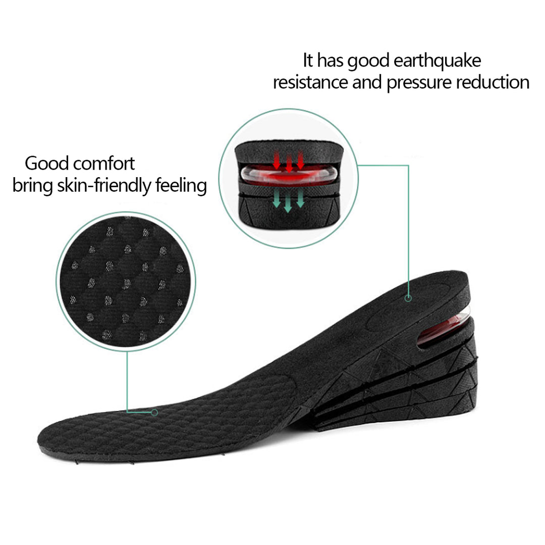 Premium Height Increase Insoles Adjustable 3 to 9cm Elevator Inserts Air Cushion EVA Shoe Lifts Unisex Insoles for Men Women Daily Use Comfort Fit