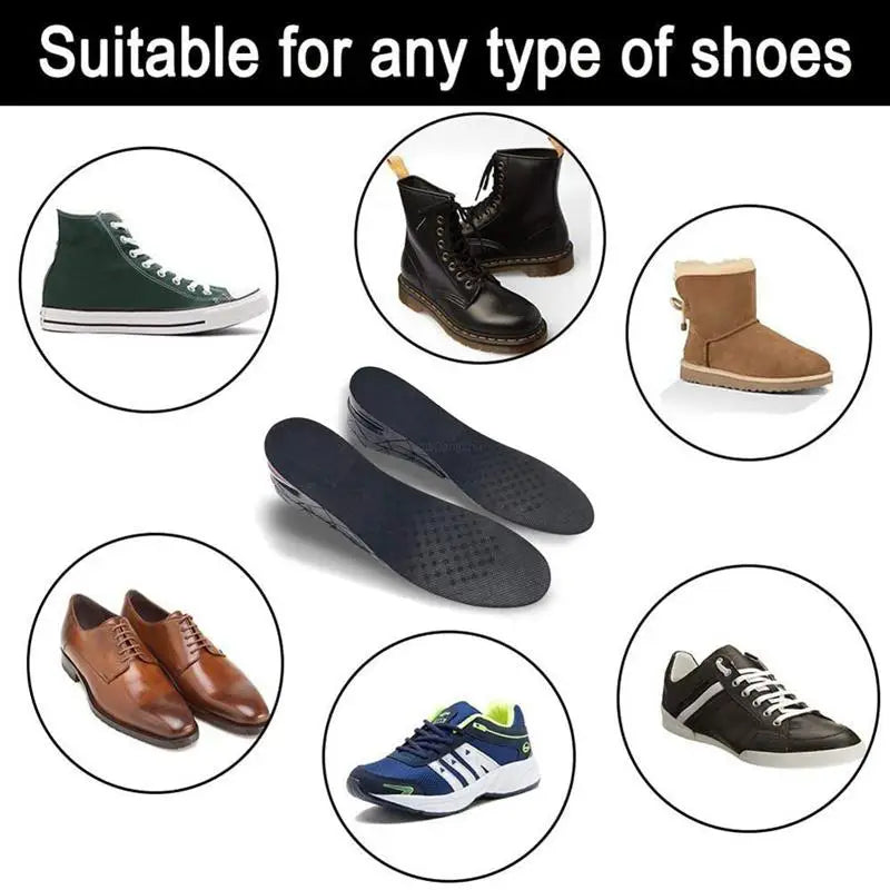 Premium Height Increase Insoles Adjustable 3 to 9cm Elevator Inserts Air Cushion EVA Shoe Lifts Unisex Insoles for Men Women Daily Use Comfort Fit