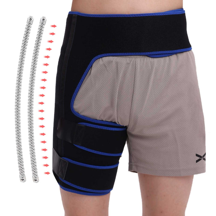 Premium Hip Support Brace Adjustable Hip Stabilizer Breathable Liner Leg Support Strap for Sports Work Daily Use Left Right Adjustable Fit
