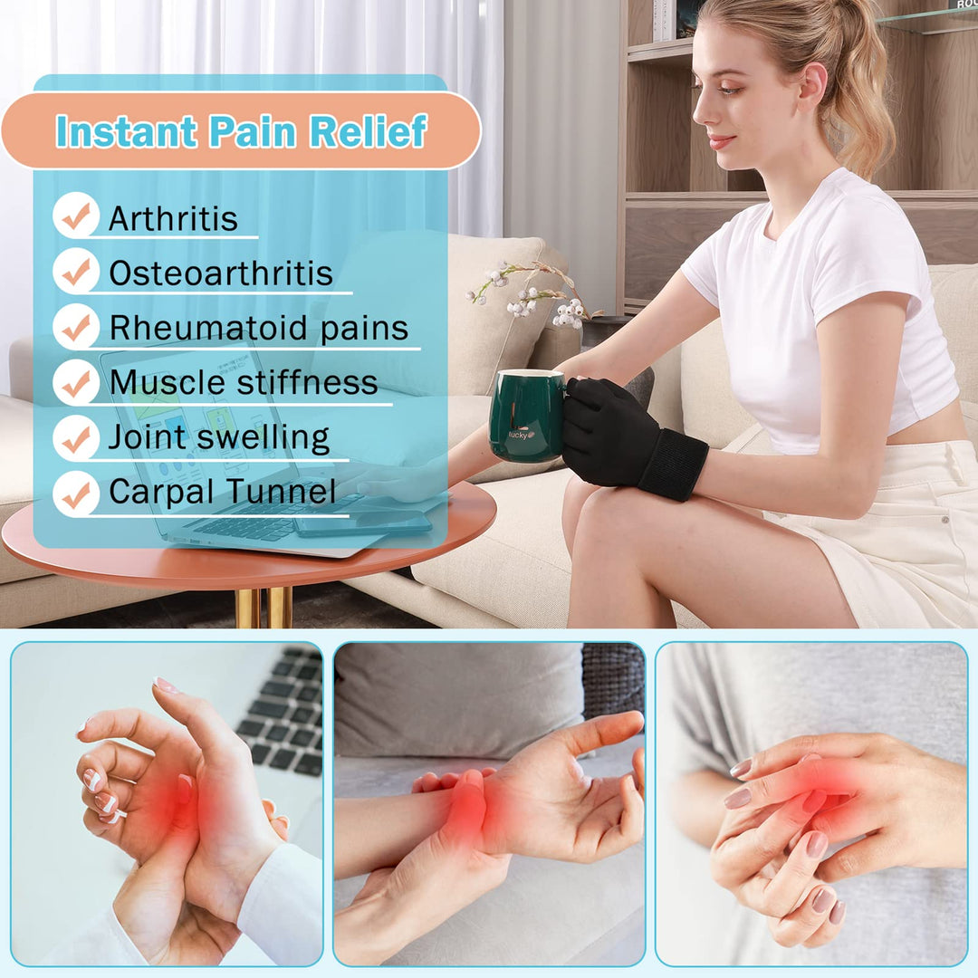 Premium Hot Cold Therapy Gloves Gel Compression Gloves Adjustable Wrist Strap Open Finger Design Reusable Ice Heat Pack for Hands Daily Use Comfort Fit