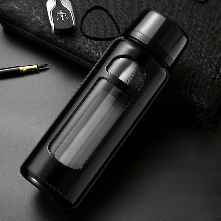 Premium Insulated Tea Cup 800ML 1000ML Double Layer Glass Bottle Water Separation Brewing Leak Proof Portable Hot Cold Drink Cup for Travel Office