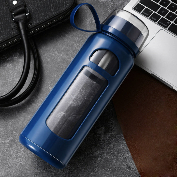 Premium Insulated Tea Cup 800ML 1000ML Double Layer Glass Bottle Water Separation Brewing Leak Proof Portable Hot Cold Drink Cup for Travel Office