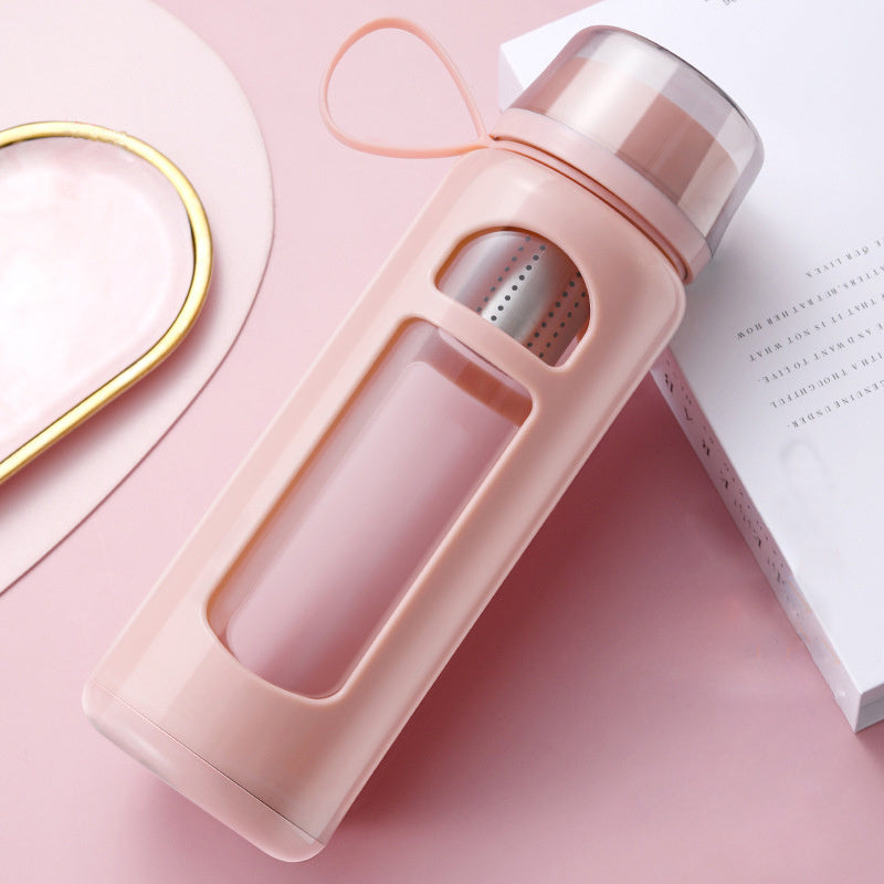 Premium Insulated Tea Cup 800ML 1000ML Double Layer Glass Bottle Water Separation Brewing Leak Proof Portable Hot Cold Drink Cup for Travel Office