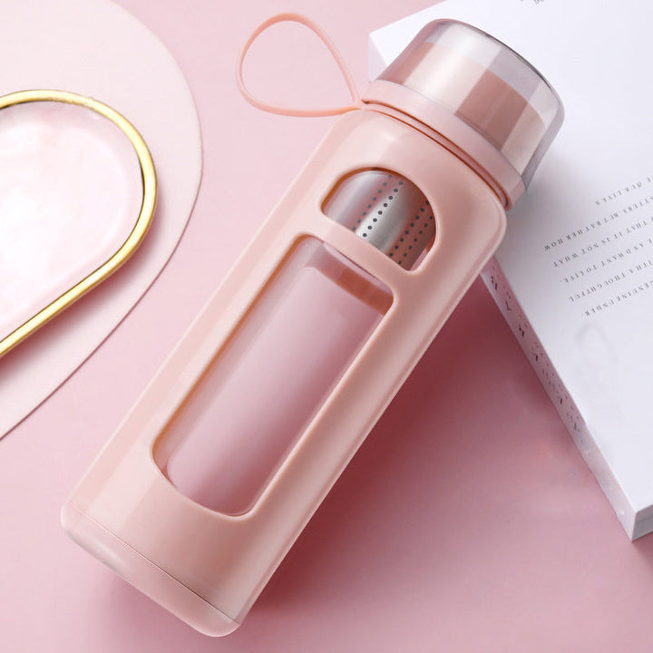 Premium Insulated Tea Cup 800ML 1000ML Double Layer Glass Bottle Water Separation Brewing Leak Proof Portable Hot Cold Drink Cup for Travel Office