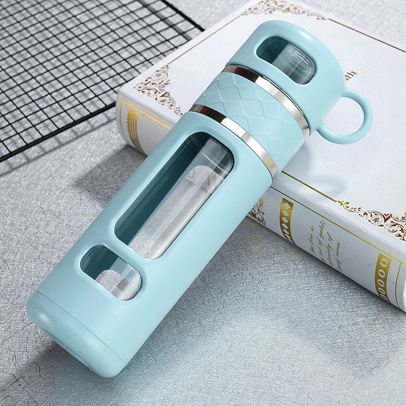 Premium Insulated Tea Cup 800ML 1000ML Double Layer Glass Bottle Water Separation Brewing Leak Proof Portable Hot Cold Drink Cup for Travel Office