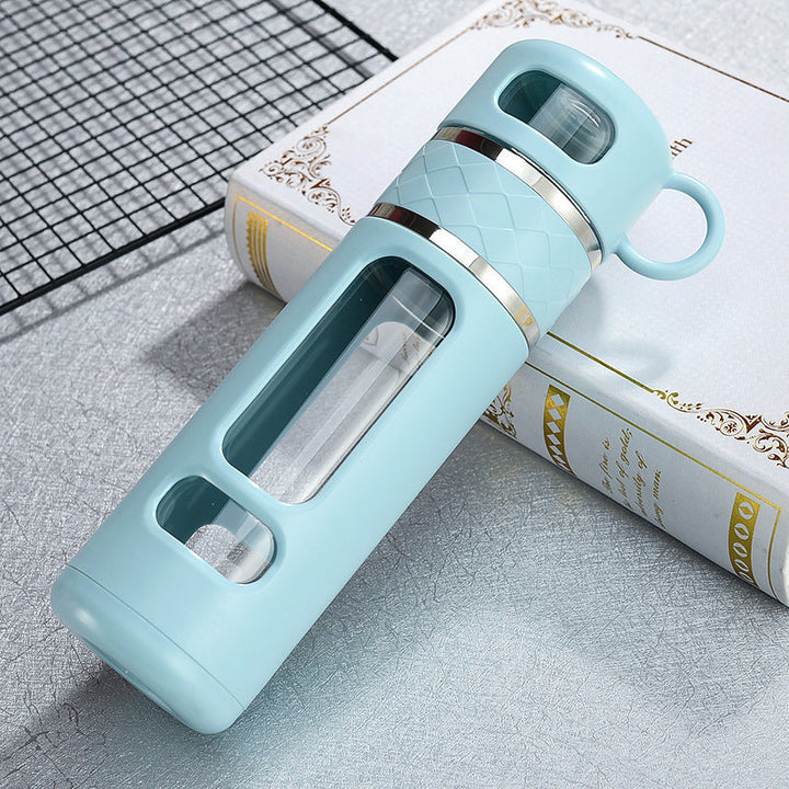 Premium Insulated Tea Cup 800ML 1000ML Double Layer Glass Bottle Water Separation Brewing Leak Proof Portable Hot Cold Drink Cup for Travel Office