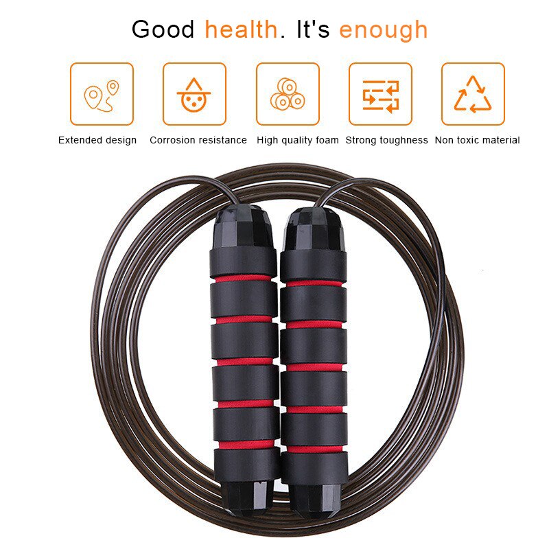 Premium Jump Rope Adjustable Speed Cable 3m Ball Bearing Tangle Free Steel Wire PVC Fitness Skipping Rope for Gym Boxing Cross Training Home Use