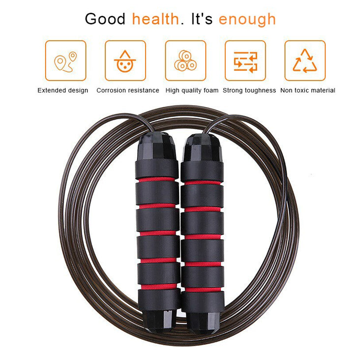Premium Jump Rope Adjustable Speed Cable 3m Ball Bearing Tangle Free Steel Wire PVC Fitness Skipping Rope for Gym Boxing Cross Training Home Use