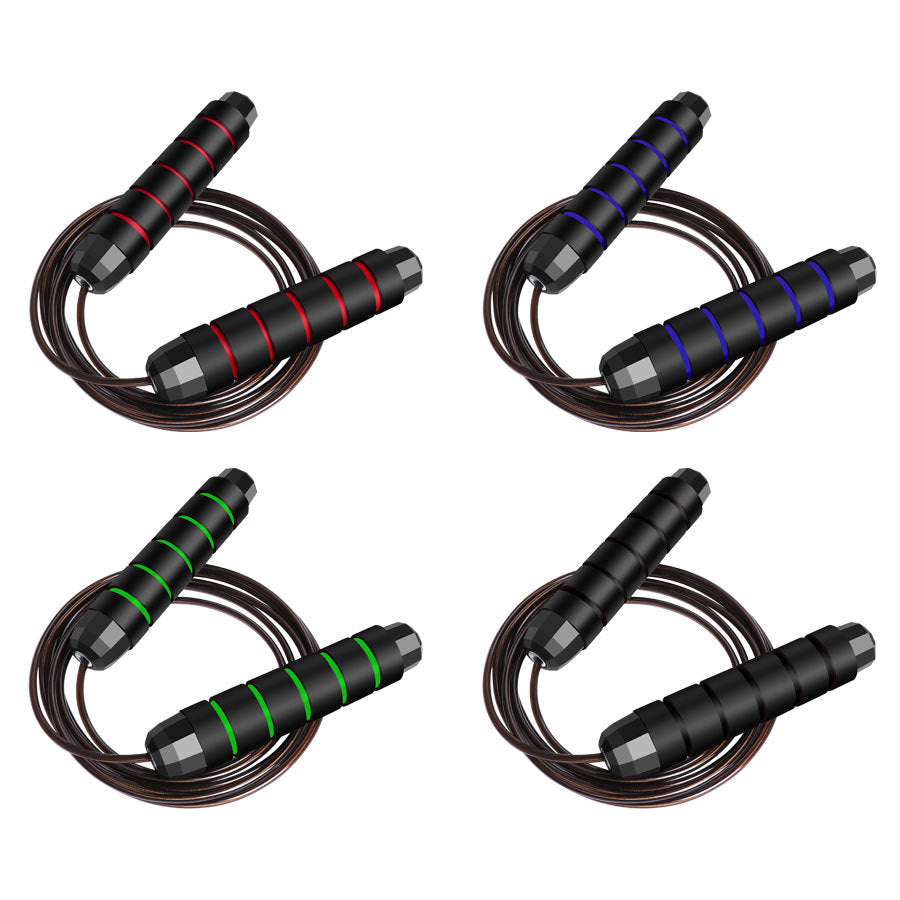 Premium Jump Rope Adjustable Speed Cable 3m Ball Bearing Tangle Free Steel Wire PVC Fitness Skipping Rope for Gym Boxing Cross Training Home Use
