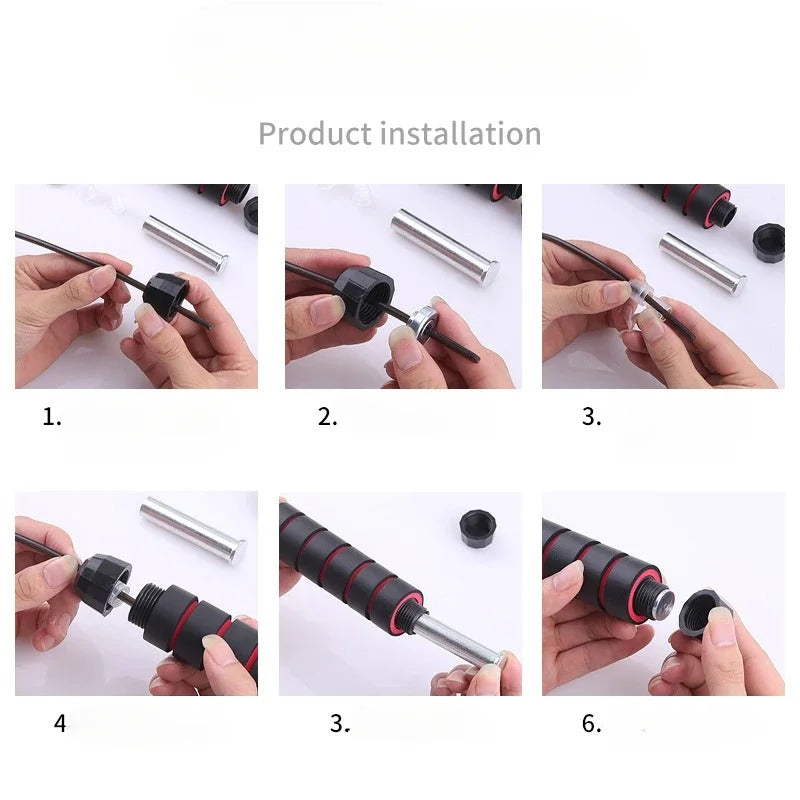 Premium Jump Rope Adjustable Speed Cable 3m Ball Bearing Tangle Free Steel Wire PVC Fitness Skipping Rope for Gym Boxing Cross Training Home Use