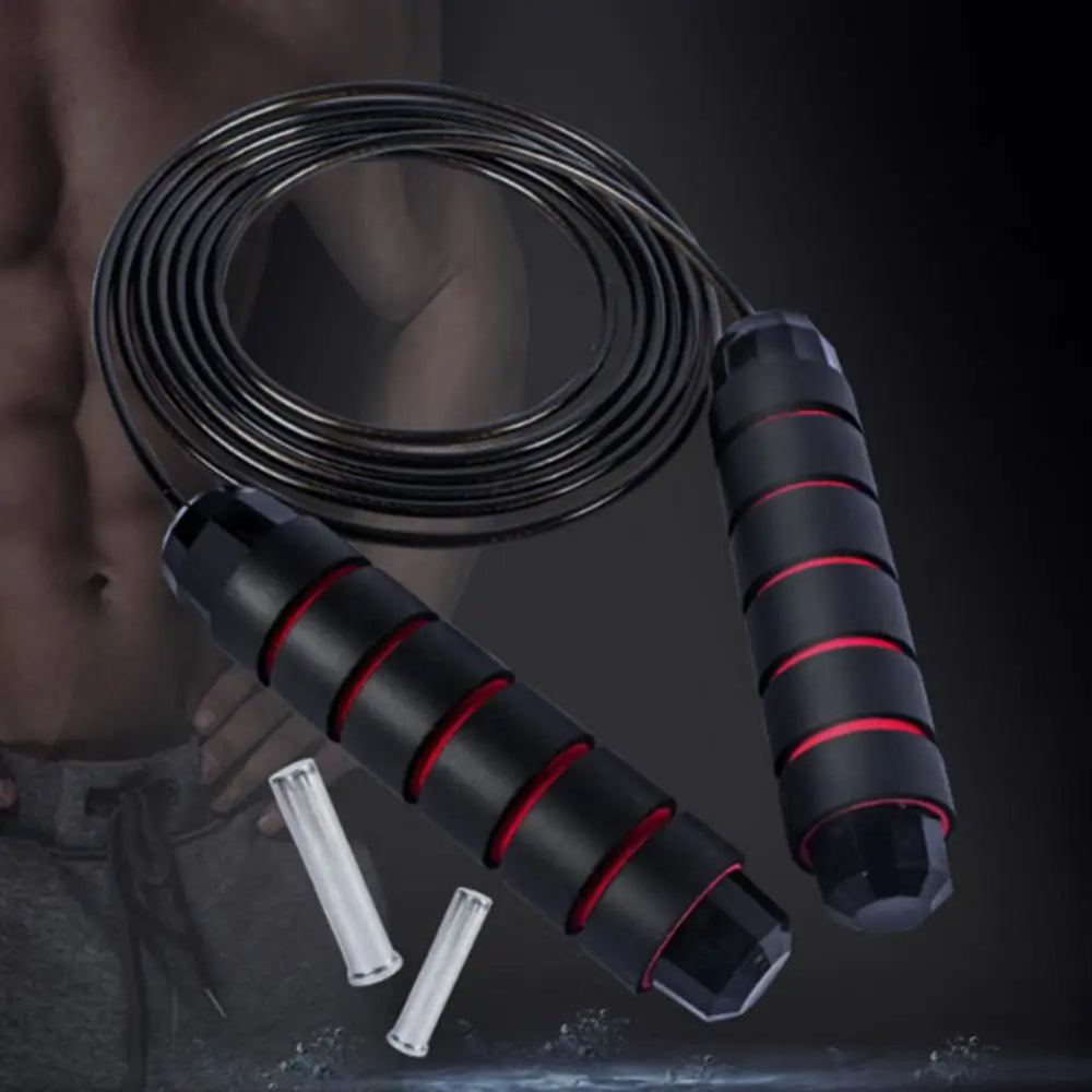 Premium Jump Rope Adjustable Speed Cable 3m Ball Bearing Tangle Free Steel Wire PVC Fitness Skipping Rope for Gym Boxing Cross Training Home Use