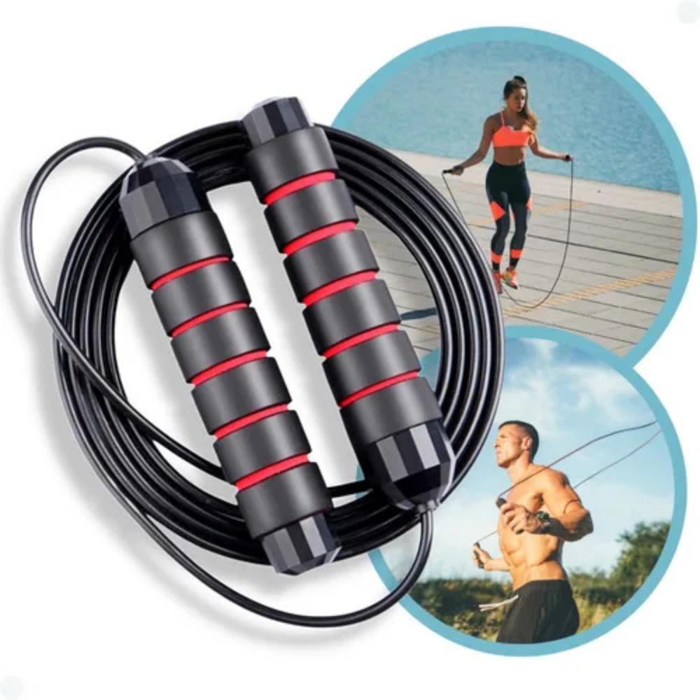 Premium Jump Rope Adjustable Speed Cable 3m Ball Bearing Tangle Free Steel Wire PVC Fitness Skipping Rope for Gym Boxing Cross Training Home Use