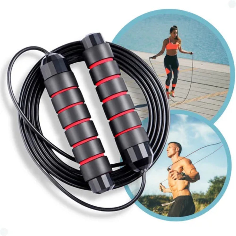 Premium Jump Rope Adjustable Speed Cable 3m Ball Bearing Tangle Free Steel Wire PVC Fitness Skipping Rope for Gym Boxing Cross Training Home Use