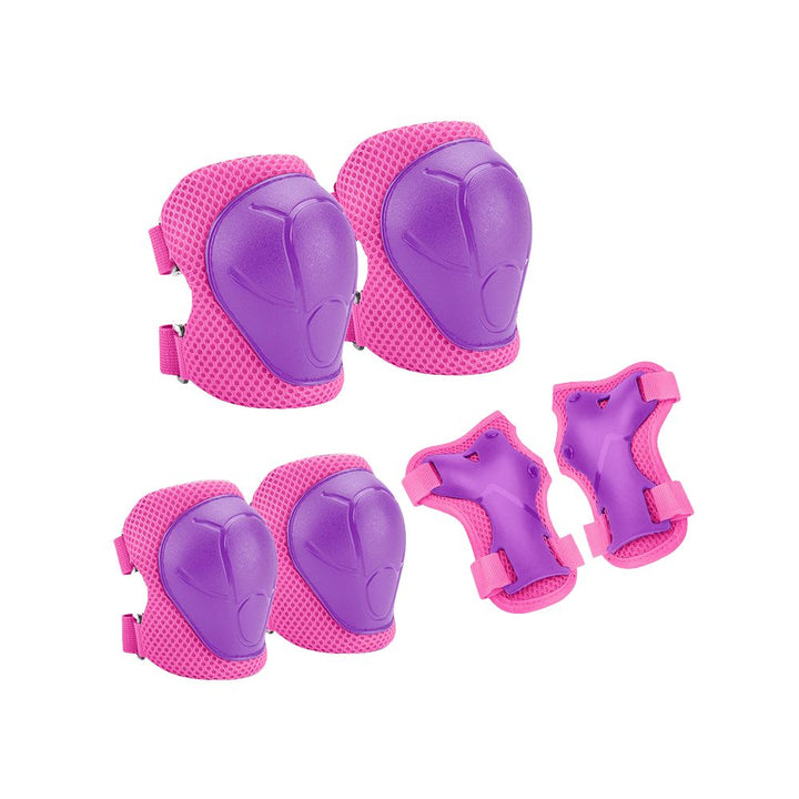 Premium Kids Protective Gear Set Knee Elbow Wrist Guards Adjustable Safety Pads 6 Piece Set for Skating Cycling Skateboard Ages 3 to 7 Boys Girls