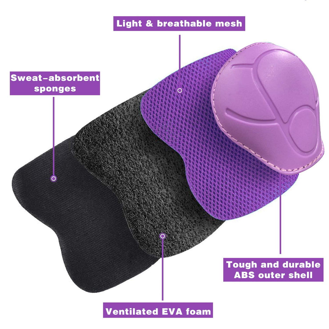 Premium Kids Protective Gear Set Knee Elbow Wrist Guards Adjustable Safety Pads 6 Piece Set for Skating Cycling Skateboard Ages 3 to 7 Boys Girls