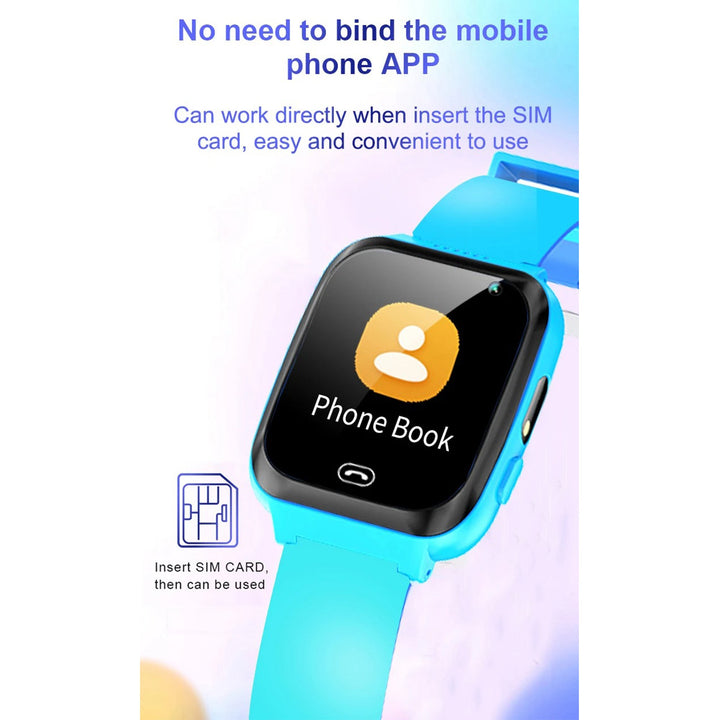 Premium Kids Smartwatch 4G Video Voice Calls GPS Tracker 1.69 Inch HD IP67 WiFi Bluetooth 8GB Android iOS Compatible Activity Tracker Safety Features