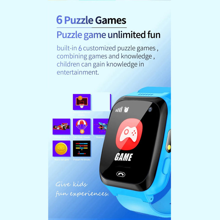 Premium Kids Smartwatch 4G Video Voice Calls GPS Tracker 1.69 Inch HD IP67 WiFi Bluetooth 8GB Android iOS Compatible Activity Tracker Safety Features