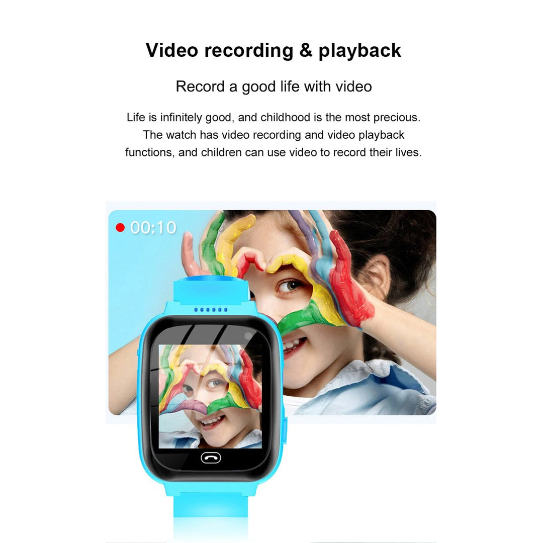 Premium Kids Smartwatch 4G Video Voice Calls GPS Tracker 1.69 Inch HD IP67 WiFi Bluetooth 8GB Android iOS Compatible Activity Tracker Safety Features