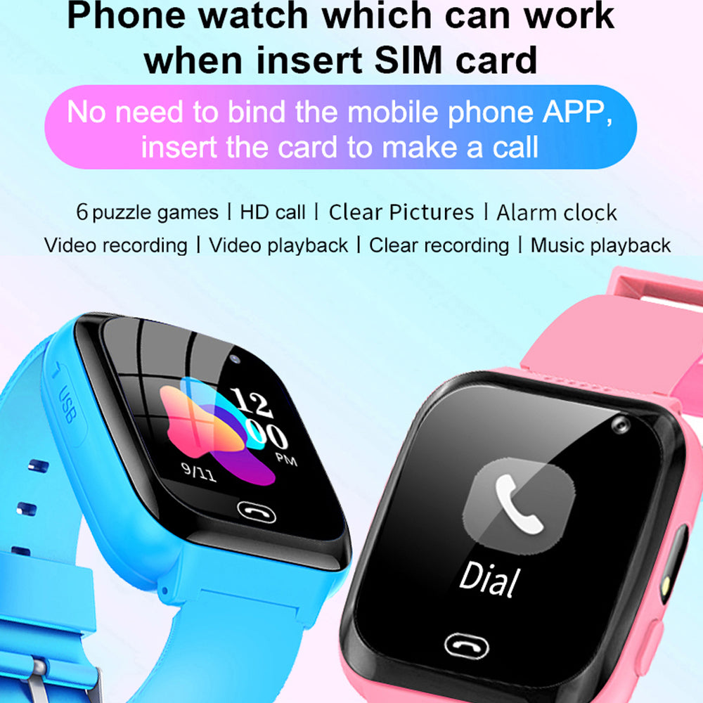 Premium Kids Smartwatch 4G Video Voice Calls GPS Tracker 1.69 Inch HD IP67 WiFi Bluetooth 8GB Android iOS Compatible Activity Tracker Safety Features