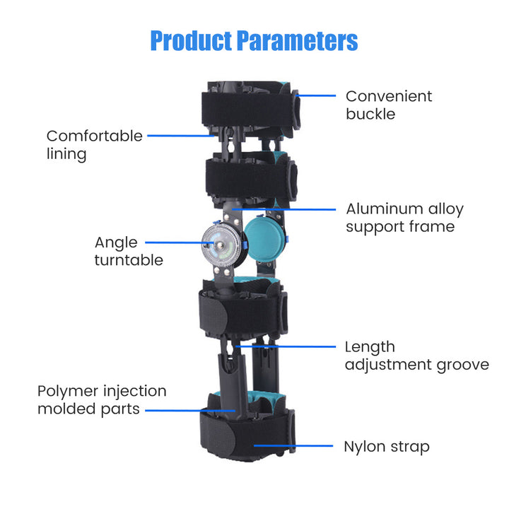 Premium Knee Brace Adjustable Hinged Knee Support ROM Control Aluminum Frame Knee Stabilizer One Size Left Right for Sports Work Daily Use