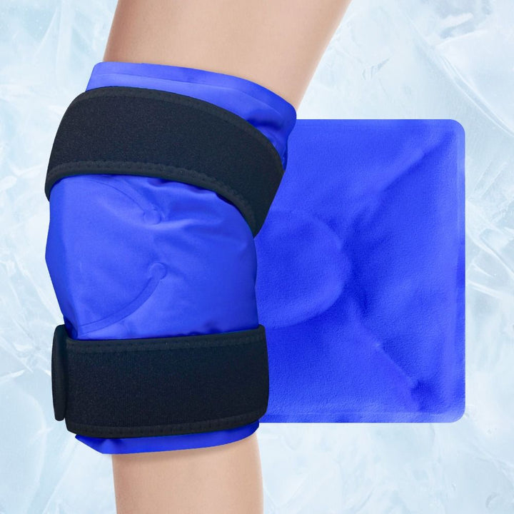 Premium Knee Ice Pack Wrap Hot Cold Compression Wrap Reusable Gel Knee Support Adjustable Straps Full Coverage Non Slip for Home Gym Daily Use Comfort