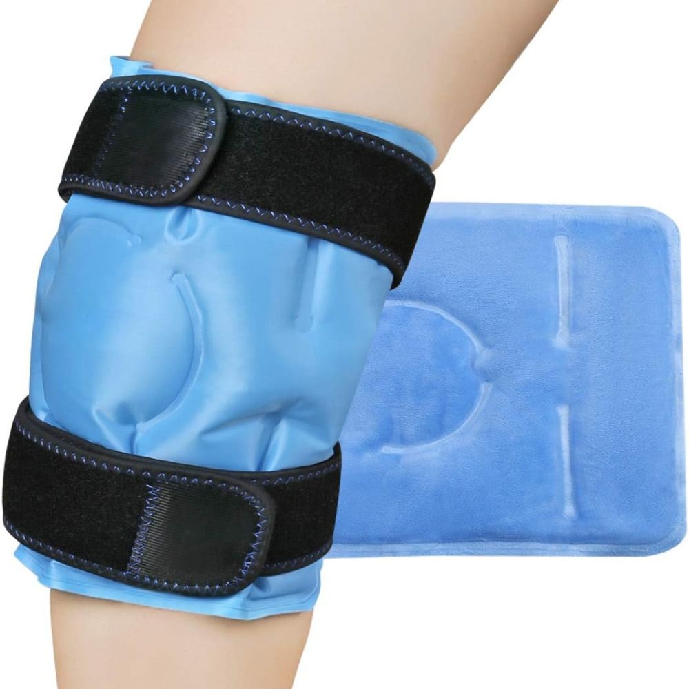 Premium Knee Ice Pack Wrap Hot Cold Compression Wrap Reusable Gel Knee Support Adjustable Straps Full Coverage Non Slip for Home Gym Daily Use Comfort