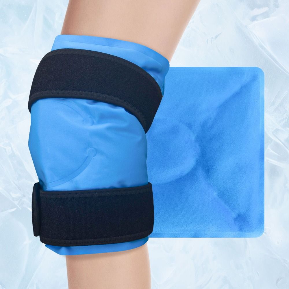 Premium Knee Ice Pack Wrap Hot Cold Compression Wrap Reusable Gel Knee Support Adjustable Straps Full Coverage Non Slip for Home Gym Daily Use Comfort