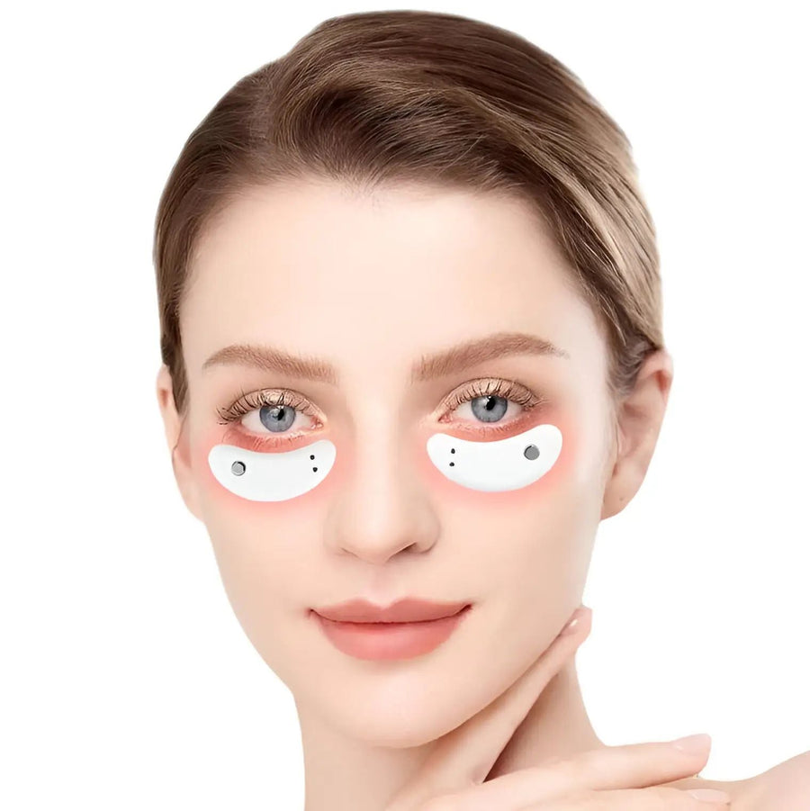 Premium LED Eye Massager Red Light EMS Device Under Eye Care Tool Rechargeable 2 Modes Type C Charging Portable for Home Travel Daily Use Comfort