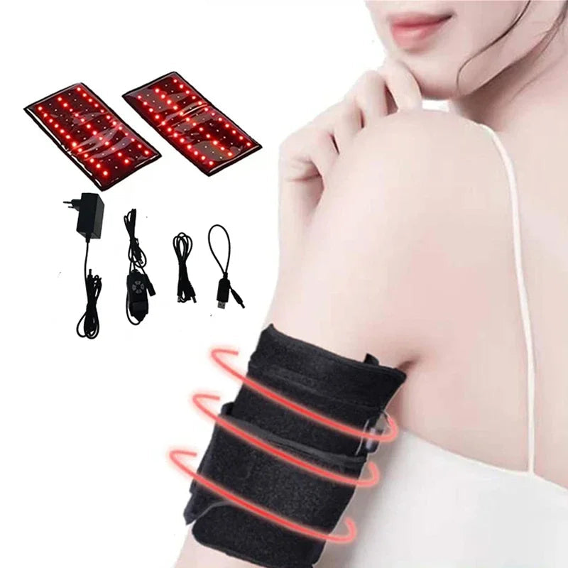 Premium LED Light Belt 660nm 850nm Wearable Heating Pad 360 LEDs Adjustable Wrap Portable Light Device Timer 38W for Home Gym Daily Use Comfort Fit