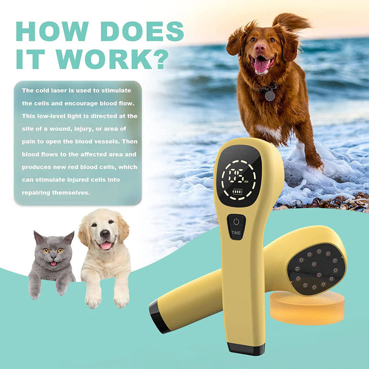 Premium LED Light Device Handheld 808nm 650nm Rechargeable Light Device Adjustable Timer Portable Light Tool with Goggles for Home Daily Use