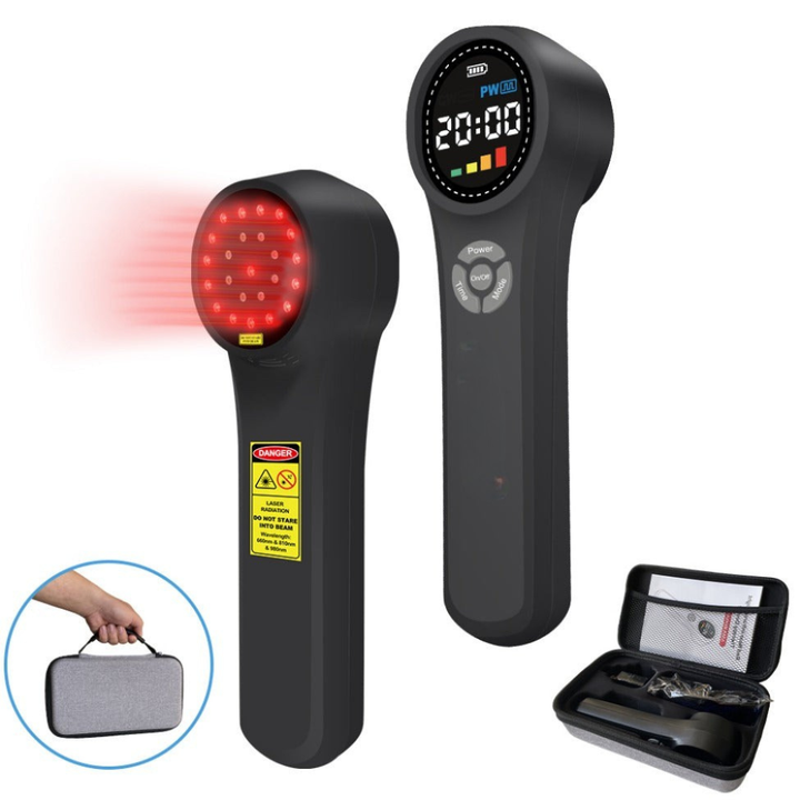 Premium LED Light Device Handheld 808nm 650nm Rechargeable Light Device Adjustable Timer Portable Light Tool with Goggles for Home Daily Use