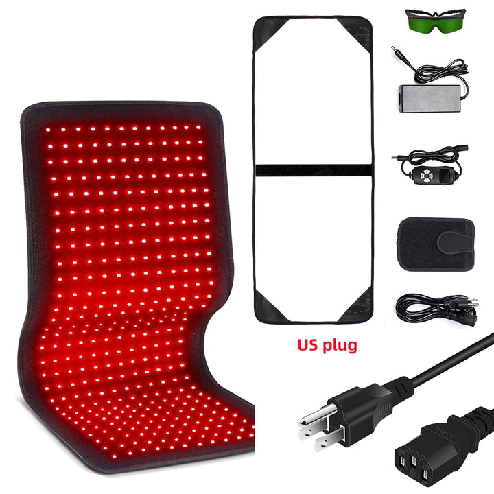 Premium LED Light Therapy Belt 660nm 850nm Wearable Heating Pad 360 LEDs Adjustable Wrap Portable Light Device for Home Gym Daily Use Comfort Fit
