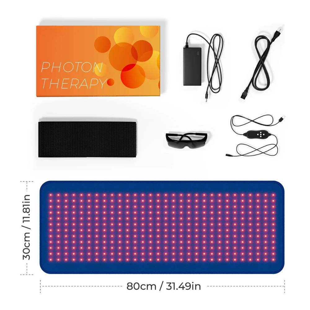 Premium LED Light Therapy Belt 660nm 850nm Wearable Heating Pad 360 LEDs Adjustable Wrap Portable Light Device for Home Gym Daily Use Comfort Fit