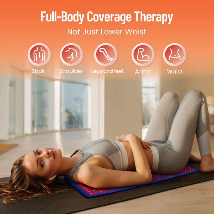 Premium LED Light Therapy Belt 660nm 850nm Wearable Heating Pad 360 LEDs Adjustable Wrap Portable Light Device for Home Gym Daily Use Comfort Fit