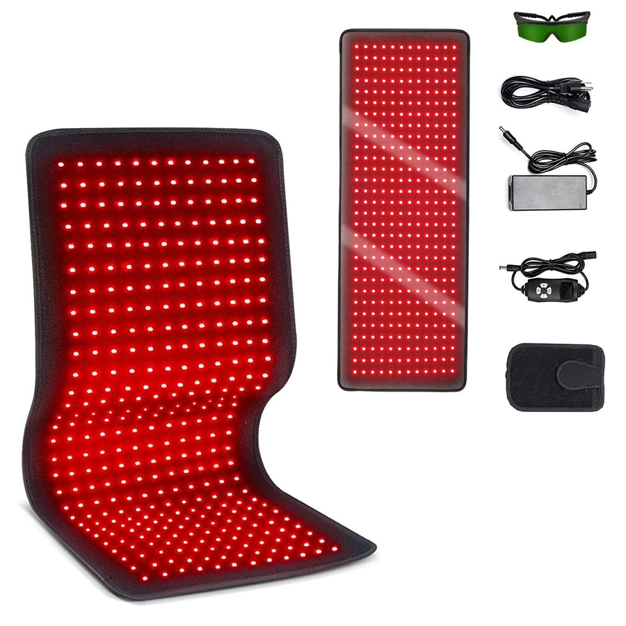 Premium LED Light Therapy Belt 660nm 850nm Wearable Heating Pad 360 LEDs Adjustable Wrap Portable Light Device for Home Gym Daily Use Comfort Fit