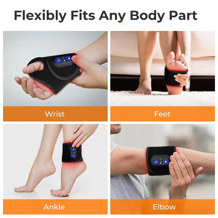 Premium LED Light Therapy Pad 660nm 850nm Portable Light Device 120 LEDs 16W Adjustable Straps Timer for Face Body Home Gym Daily Use Comfort