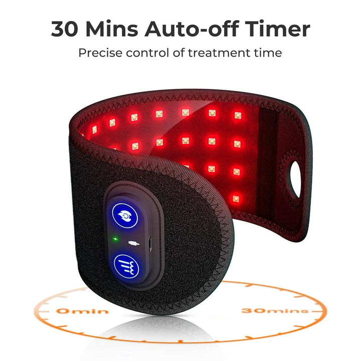 Premium LED Light Therapy Pad 660nm 850nm Portable Light Device 120 LEDs 16W Adjustable Straps Timer for Face Body Home Gym Daily Use Comfort