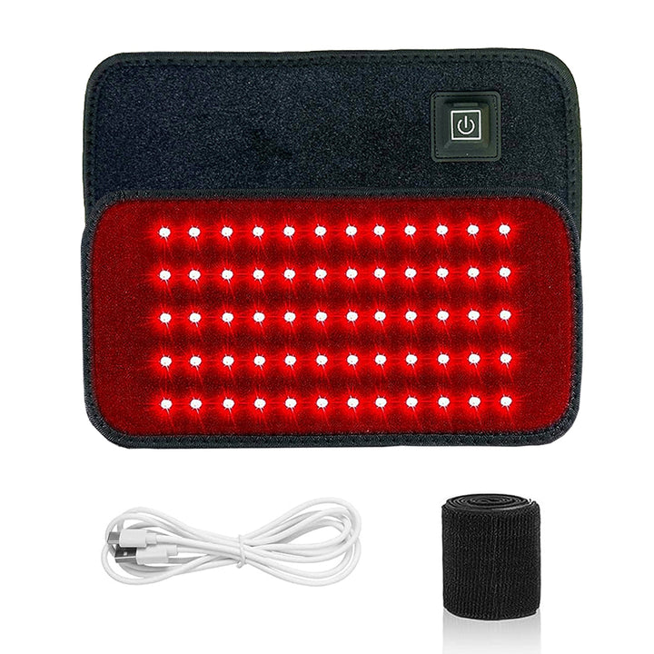 Premium LED Light Therapy Pad 660nm 850nm Portable Light Device 120 LEDs 16W Adjustable Straps Timer for Face Body Home Gym Daily Use Comfort